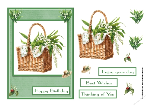Lily Of The Valley and other flowers greeting card