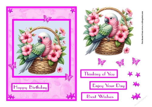 Beautiful Parrot greeting card