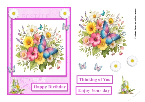 Spring flowers greeting card