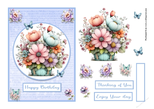 Bunch of Spring Flowers greeting card