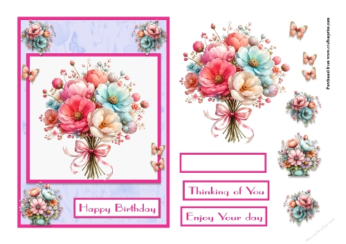 Gorgeous bunch of Flowers greeting card