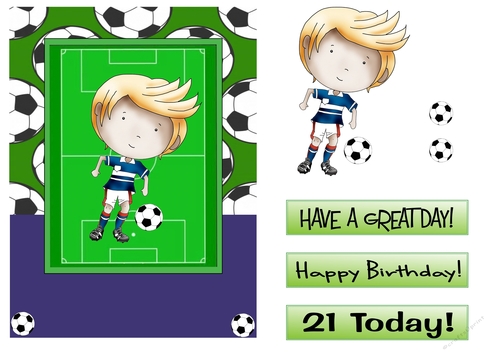Soccer Birthdays Boy Greeting Card