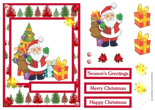 Santa Claus Christmas greeting card