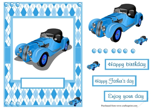 Male greeting card for a birthday, fathers day and other occasions
