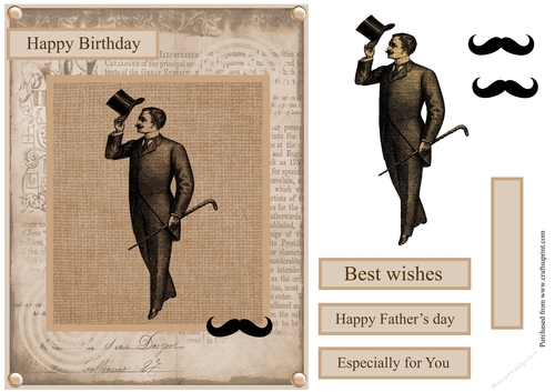 Male birthday greeting card