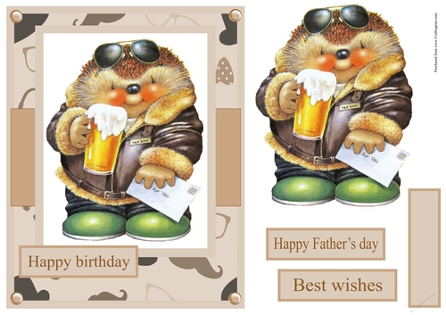 Male birthday greeting card also Fathers day