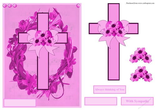 Religious female greeting card, also for Christening or confirmation