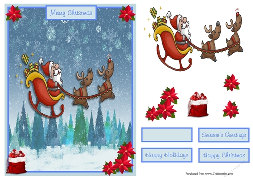 Santa Claus and reindeer