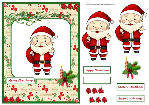 Santa Claus quick greeting card