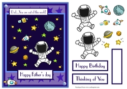 Dad you are out of this world greeting card