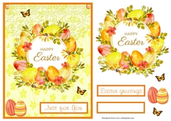Easter wreath greeting card