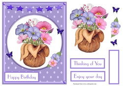 Wildflowers birthday greeting card