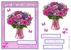 Gerbera flowers greeting card
