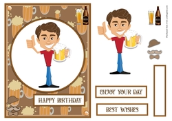 Male birthday greeting card