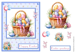 Easter eggs greeting card