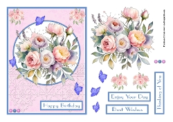 Beautiful flowers greeting card