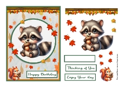 Wild animal greeting card
