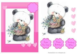 Birthday Greeting Card with Panda