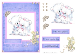 Wedding bears greeting card