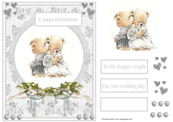 Wedding cute couple greeting card