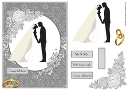 Wedding modern couple greeting card