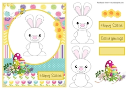 Hoppy Easter greeting card