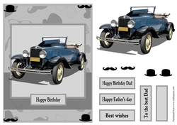 Birthday male greeting card, also for Fathers day