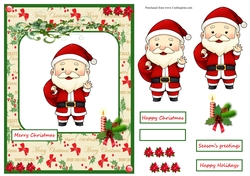 Santa Claus quick greeting card