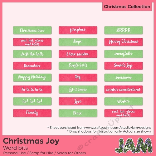 Christmas Themed Word Art
