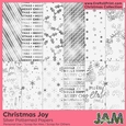12x12 Christmas Themed Silver Foil Papers 1