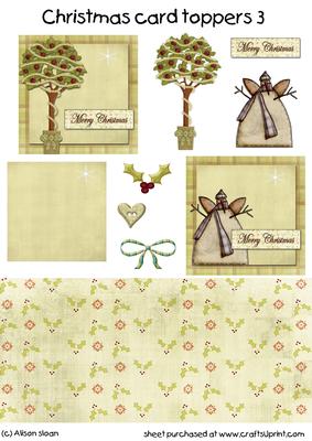 Christmas Card Toppers Sheet 3