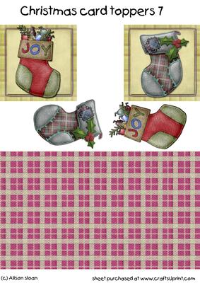 Christmas Card Toppers Sheet 7