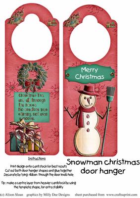 Snowman Door Hanger