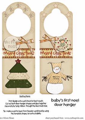 Baby's First Noel Door Hanger