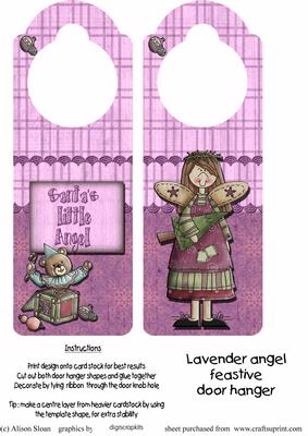 Lavender Angel Door Hanger
