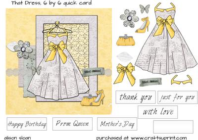 That Dress, 6 by 6 Card Front