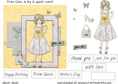 Tres Chic, Card Front