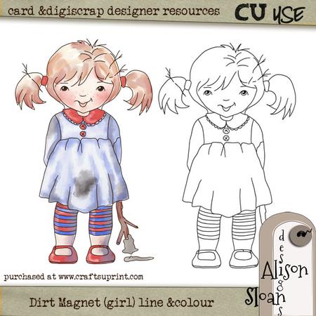 Dirt Magnet Girl, Cu Line & Colour