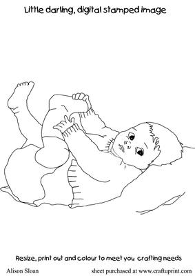 Little Darling, Digital Stamped Image