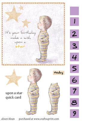 Upon a Star 6 x 6 Quick Card