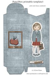 Pencilbox Printable for Girl