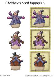 Christmas Card Toppers Sheet 6