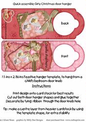 Girly Christmas Door Hanger