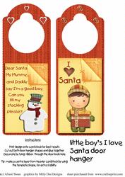 Little Boy, I Love Santa, Door Hanger