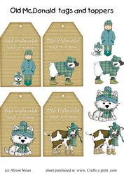 Old Mcdonald Tags and Toppers