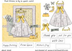 That Dress, 6 by 6 Card Front