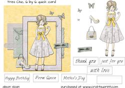 Tres Chic, Card Front
