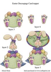 Easter Card Decoupage Toppers