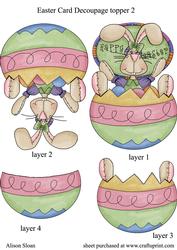 Easter Card Decoupage Topper Sheet 2
