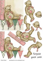 Nursery Shelf Card Front with Decoupage